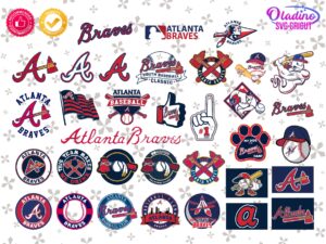 Atlanta Braves Svg Image, Digital Cut Files, Baseball Clipart PNG MLB