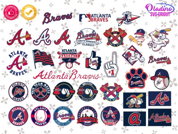 Atlanta Braves Svg Image, Digital Cut Files, Baseball Clipart PNG MLB