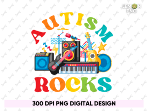 Autism Rocks One Awesome Kid PNG Design