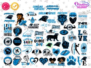 Carolina Panthers NFL SVG Bundle - High Quality Files for Cricut, Silhouette, and Other Cutting Machines