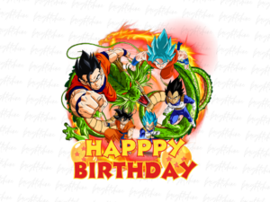 Dragon Ball Birthday Cake Topper Template Design