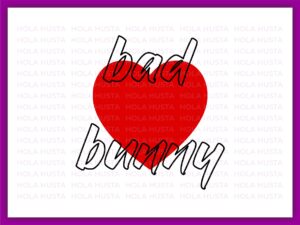 Heart Bad bunny summer svg cricut Bad Bunny heart png