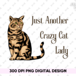 Just Another Crazy Cat Lady T-shirts Design