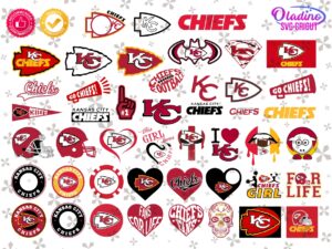 Kansas City Chiefs NFL SVG Files - Perfect for DIY Projects, Scrapbooking, and More