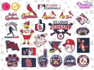 Louis Cardinals Logo Bundle SVG EPS PNG DXF