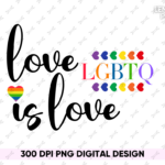 Love is Love LGBTQ PNG Design