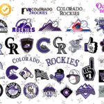 MLB Colorado Rockies SVG Design, Digital Cut Files, Colorado Rockies Baseball Clipart PNG Vector