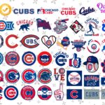 MLB Design Chicago Cubs SVG, Digital Cut Files, Baseball Clipart PNG Vector