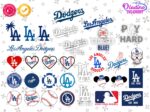 MLB LA Dodgers SVG Design, Digital Cut Files, Los Angeles Baseball Clipart PNG Dodgers Vector