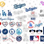 MLB LA Dodgers SVG Design, Digital Cut Files, Los Angeles Baseball Clipart PNG Dodgers Vector