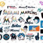 MLB Miami Marlins SVG Design, Digital Cut Files, Miami Baseball Clipart PNG Vector