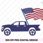 Patriotic Truck memorial day PNG Sublimation