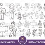 Roblox Outline Clipart, Coloring, Roblox Cut Files SVG, DXF PNG EPS