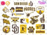 San Diego Padres Logo SVG, MLB Baseball Vector, Padres Logo PNG Instant Download