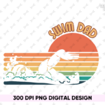 Swimming Swim Dad Vintage Retro Father's day