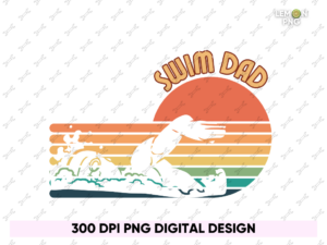 Swimming Swim Dad Vintage Retro Father's day