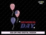 balloon memorial day PNG design