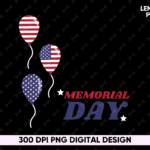 balloon memorial day PNG design