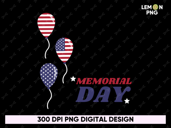 balloon memorial day PNG design