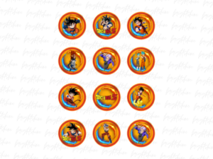 cup cake topper Dragon ball printable file