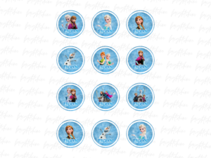 cup cake topper Frozen printable Design