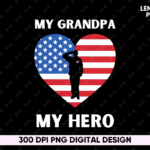 memorial day my grandpa my hero png design