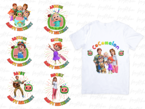 t-shirt family Cocomelon Sublimation Design