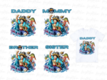 t-shirt family One Piece PNG Sublimation