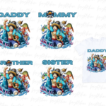 t-shirt family One Piece PNG Sublimation