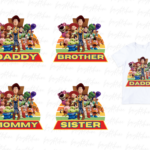 t-shirt family Toy Story PNG Design