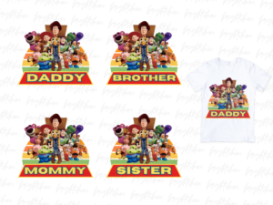 t-shirt family Toy Story PNG Design