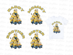 t-shirt family minions PNG Design