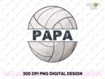 volleyball Papa T-Shirt Design