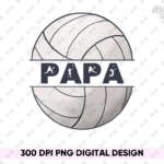 volleyball Papa T-Shirt Design