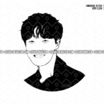 BTS J-Hope SVG, Vector Face Silhouette Kpop BTS