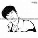 BTS Kim Seok Jin SVG, Jin BTS Vector Line Art