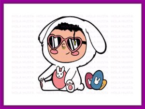 Baby benito svg vector balloon Bad Bunny Easter PNG