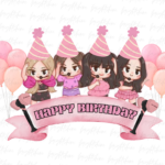 Blackpink Cake Topper PNG, Kpop Birthday Design File