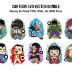 Cartoon SVG Vector Bundle Design