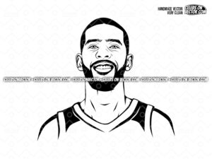 Chris Paul Vector Line Art, Clip Art