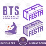 Festa BTS SVG, 10th Anniversary BTS 2023, PNG, Vector