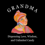 Grandma Dispensing Love, Wisdom, and Unlimited Candy Shirt Design