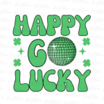 Happy Go Lucky Disco Ball St Patricks PNG File