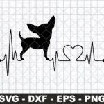 Interesting heartbeat Chihuahua Dog SVG