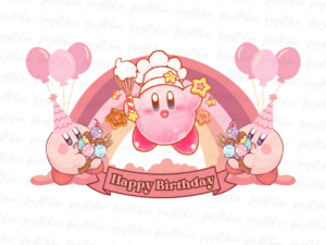 Kirby Cake Topper PNG Design