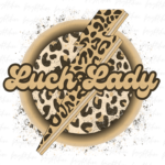 Leopard Lunch lady sublimation designs png