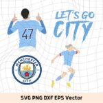 Manchester city SVG, Let's go city png, eps vector