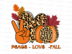 Peace Love Fall png Design