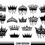 Queen Crown Svg, Drip, Vector