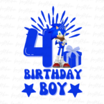 Sonic Birthday Boy PNG Transparent File, 4th Birthday pdf